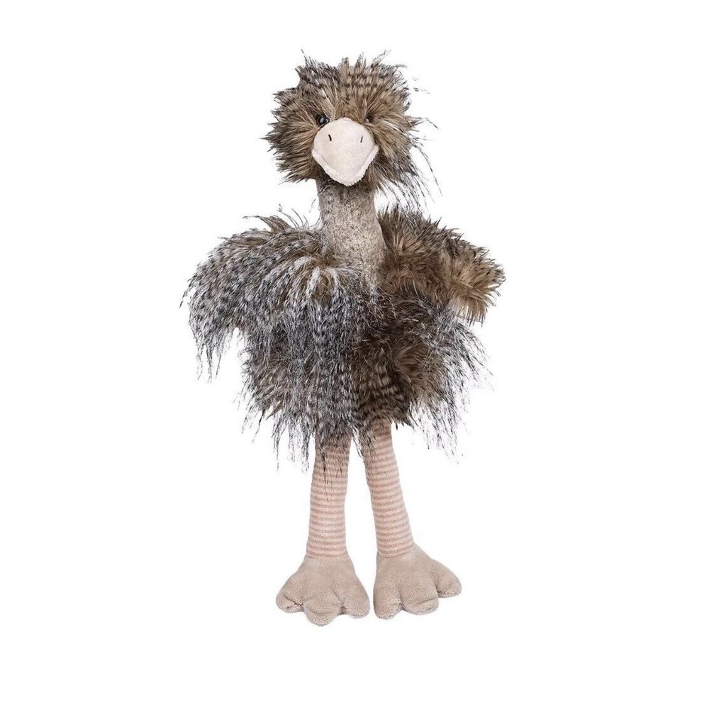 Adventure Planet Long Hair Emu Ostrich Plush‎ Wild Safari 13" - Sitting Position